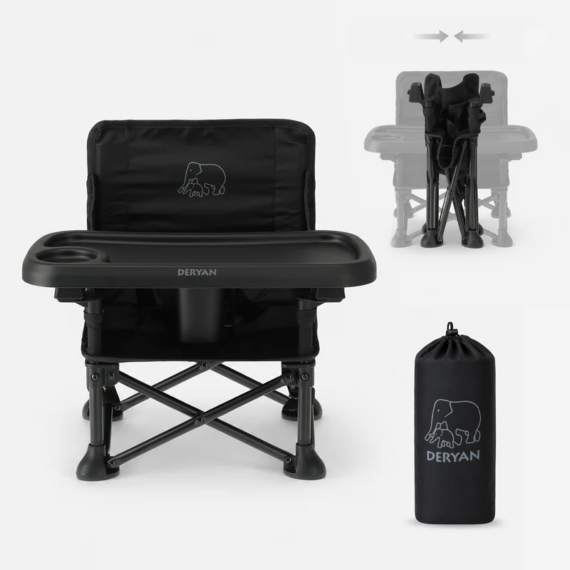 Pop 'N Sit Mini Kinderstoel - Opvouwbare stoelverhoger - Zwart