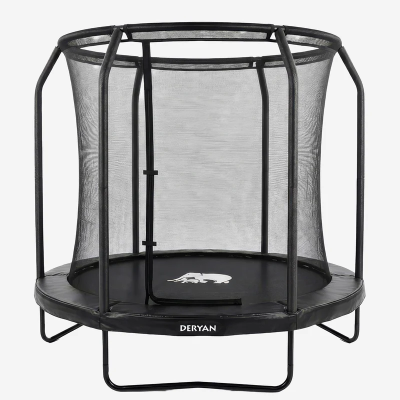Kindertrampoline 183 cm met Veiligheidsnet en Ladder - Zwart